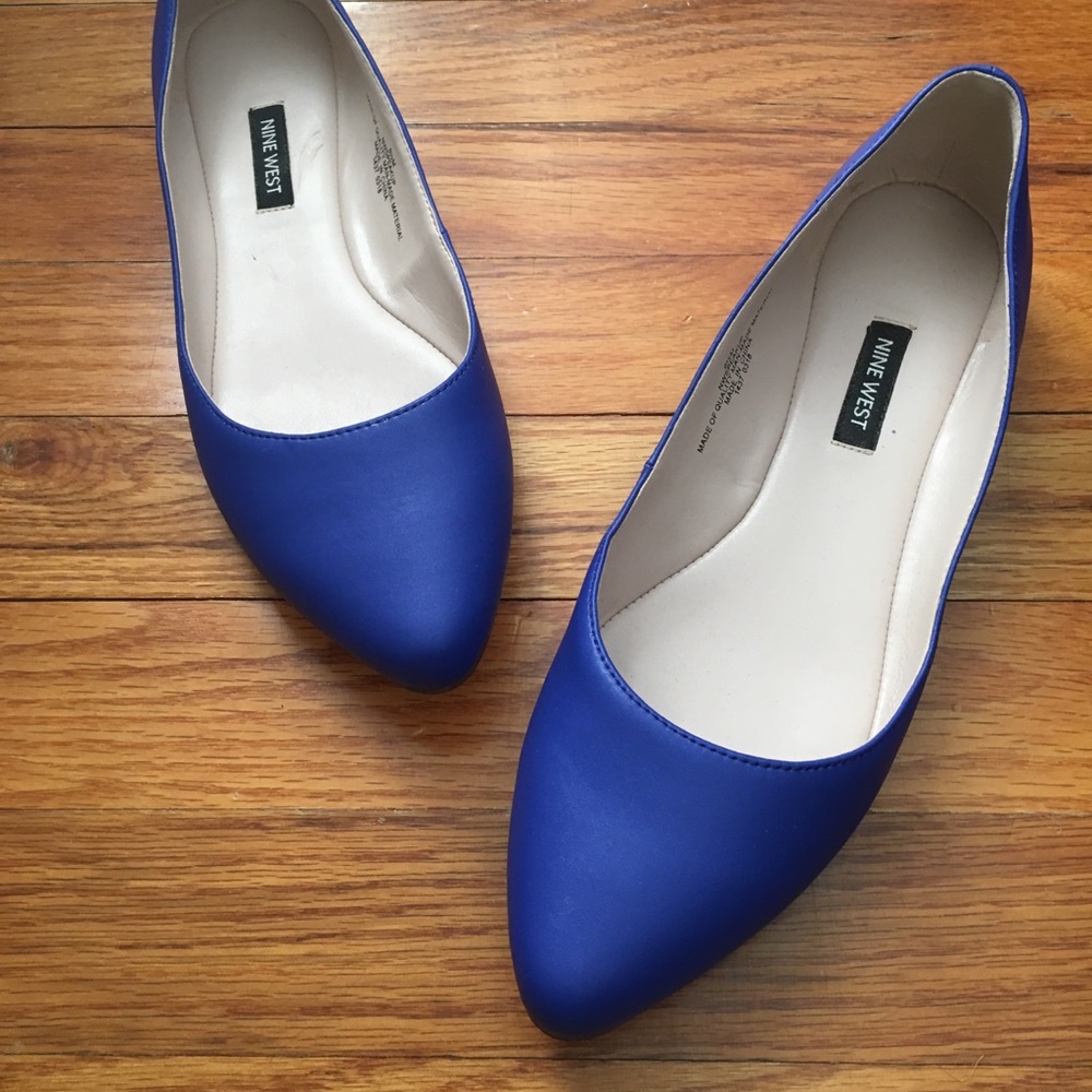 Nine West Speakup Flats Blue 8.5